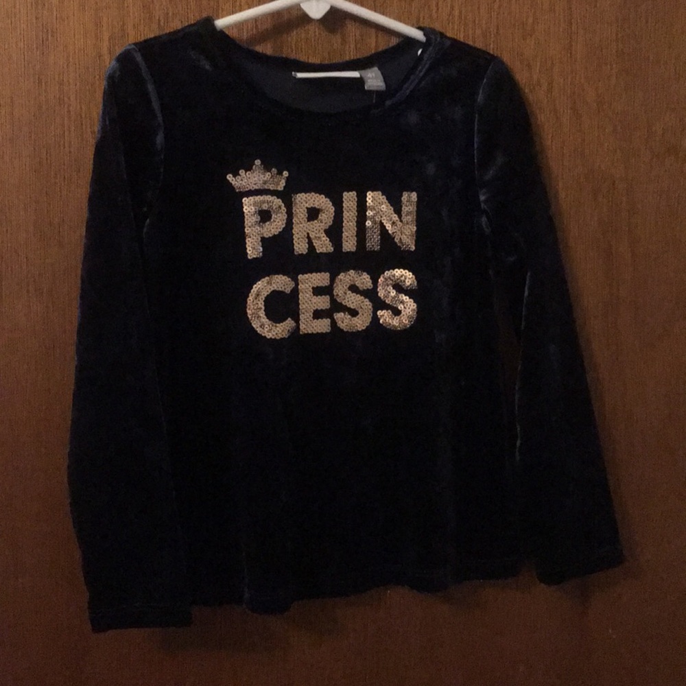 “Princess” velvet toddler shirt